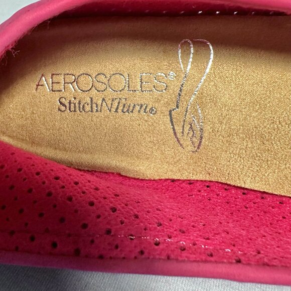 Aerosoles pink suede ballet flats with bow, NWOT - Picture 5 of 7